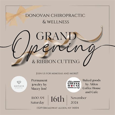 Grand Opening & Ribbon Cutting for Donovan Chiropractic & Wellness ...