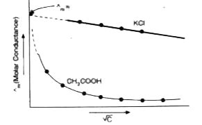 How is molar conductivity related to concentration of the electrolyte ...