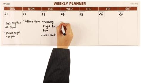 STATIC Monthly | Weekly Planners Reusable WHITEBOARDS (Pack of 4 Sheets ...