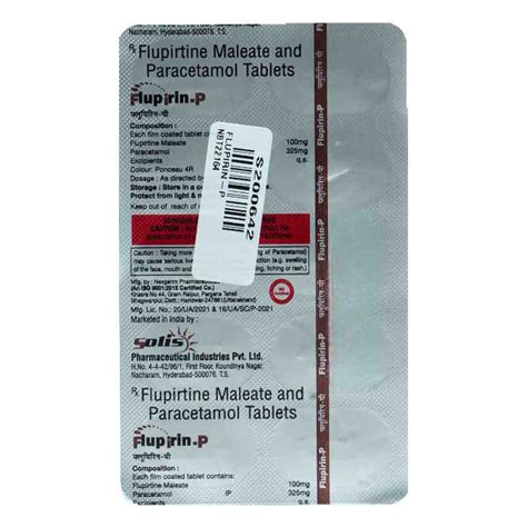 Flupirin-P Tablet | Uses, Side Effects, Price | Apollo Pharmacy