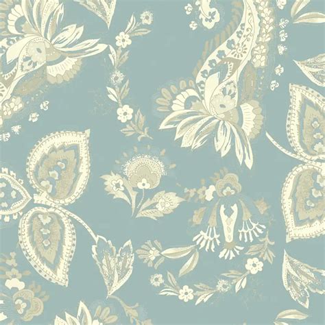 Cameo Design Wallpaper Roll in Teal Color | Life n Colors