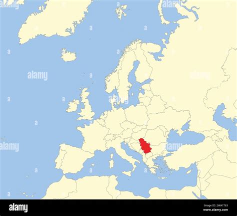 Location map of the REPUBLIC OF SERBIA, EUROPE Stock Vector Image & Art - Alamy