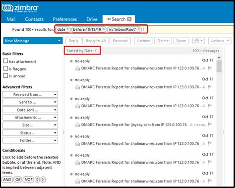 How to delete bulk mails from Zimbra webmail - Diadem Technologies ...