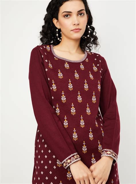 Buy Women Jacquard Winter Kurta Online at just Rs. 999.0 ...