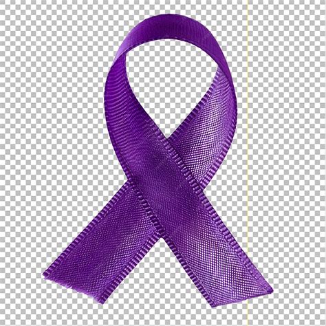 Premium PSD | Purple ribbon symbol of cancer awareness isolated on ...
