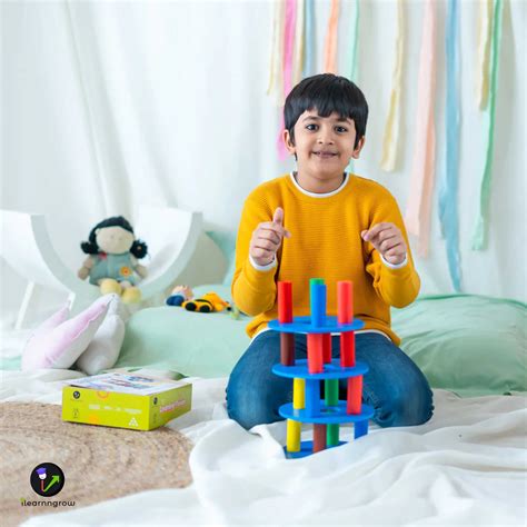 ILEARNNGROW Leaning Tower - Enhancing Motor Skills , Interactive Learn ...