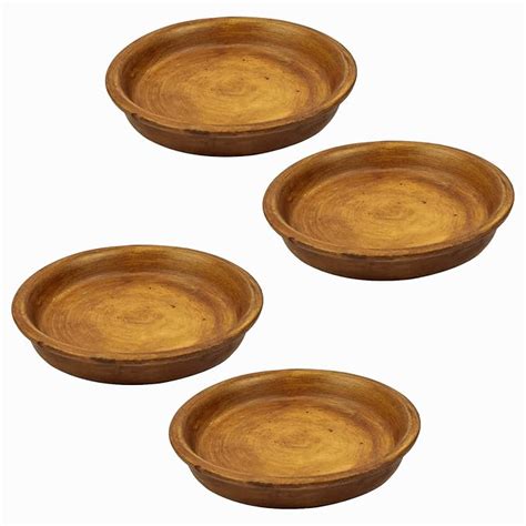 Lasaki Round Ceramic Trays (Plates Saucers) for Pots, planters, Flower ...