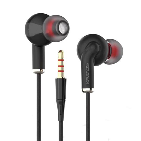 Kratos Champ Powerful BASS, Wired Ear Phones with Mic, One Button Multi ...
