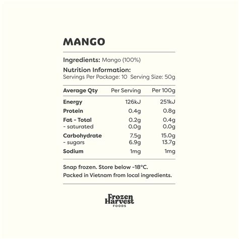 Premium Frozen Mango Chunks — Frozen Harvest Foods