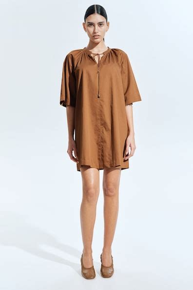 A-line cotton dress - Brown - Ladies | H&M IN