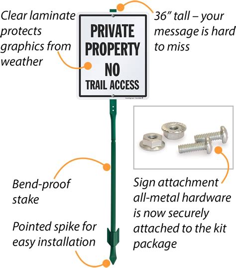 Buy SmartSign 12 x 10 inch “Private Property - No Trail Access ...