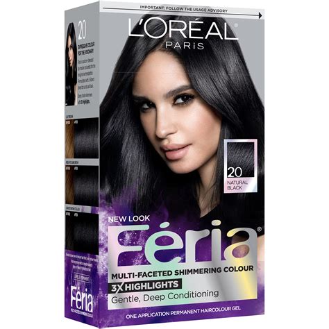 L'Oréal Paris Feria Multi-Faceted Permanent Hair Color - 20 Natural ...