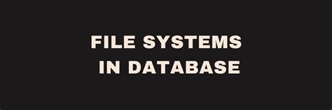 Image result for Database File System