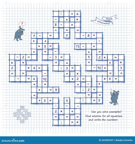 Big Math Crossword. Can You Solve Examples? Find Solution for All ...