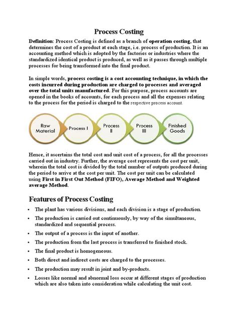 Process Costing Procedure 的图像结果