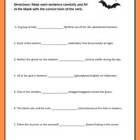 Visual Worksheet: Subject Verb Agreement - English Grammar for Class 6 ...
