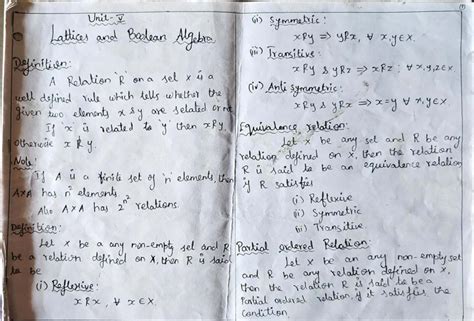 DM UNIT 5 - Discrete Mathematics: Relations and Properties - Studocu