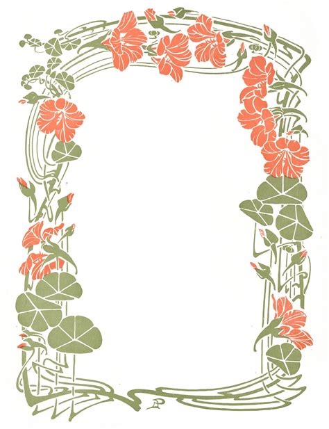 floral art nouveau frame
