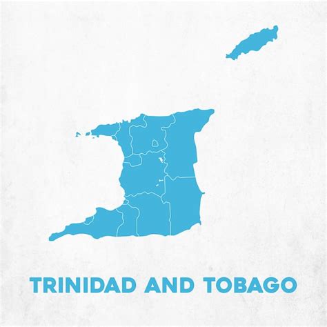 Detailed trinidad and tobago map | Premium Vector