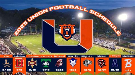 2025 Union Football Schedule - Union High BEAR DEN | Facebook