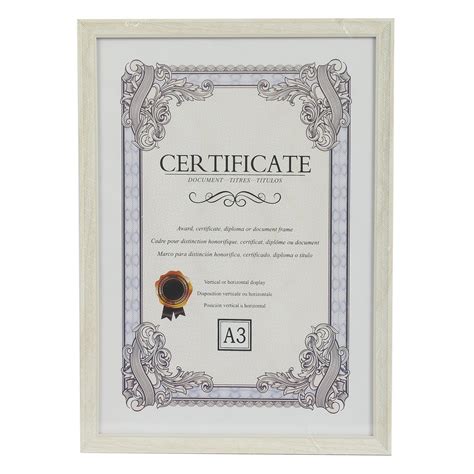 CertiFrame – White Certificate & Photo Frame – Tromart