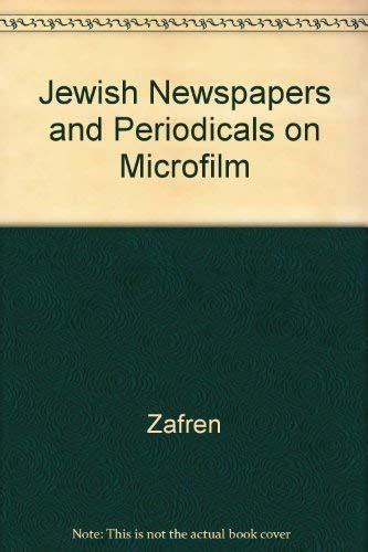 Buy Jewish Newspapers and Periodicals on Microfilm Book Online at Low ...