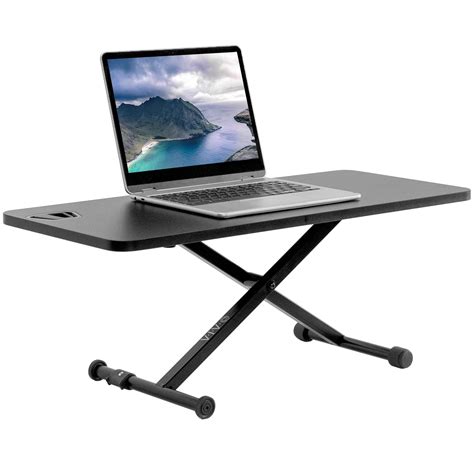 Vivo Black Small Single Top 28 Inch Standing Desk Converter ...