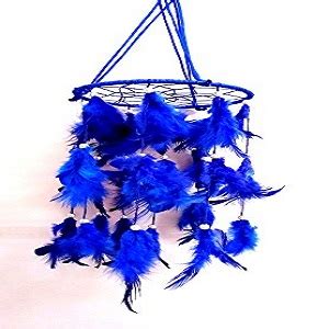 ADA Handicraft Wool & Wool Blend Dream Catcher (70 x 30 cm, Blue ...