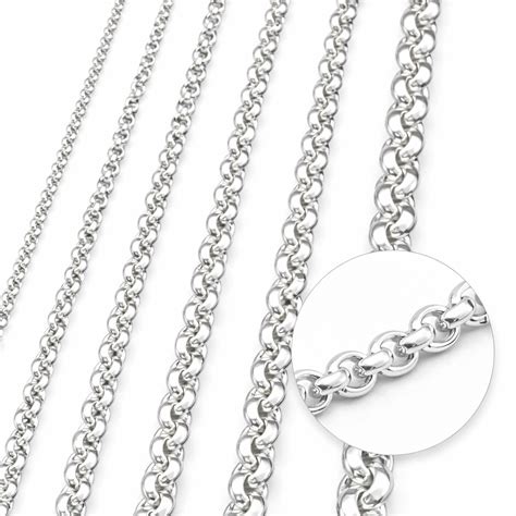 925 Sterling Silver Rollo Chain 2mm | Sold Per Inch – OhMyJewellers