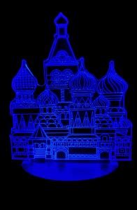 S & S 3D Creative Visualization LED Night Lamp CASTLE - Plug Base with ...