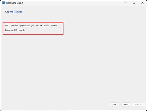 Exporting MySQL Database 的图像结果