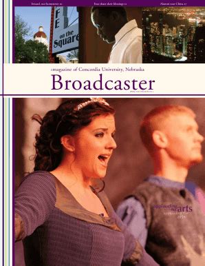 Fillable Online cune Broadcaster - Concordia University Nebraska - cune ...