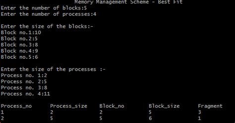 Image result for First Fit Program in C
