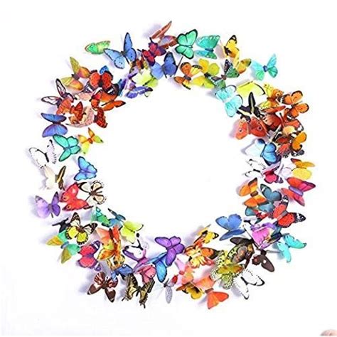 Jaamso Royals Multicolor 3D Butterflies Home décor PVC Vinyl Self ...