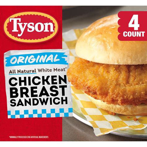 Amazon.com: Tyson Original Chicken Breast Sandwich, 24 Oz, 4 Ct Box ...
