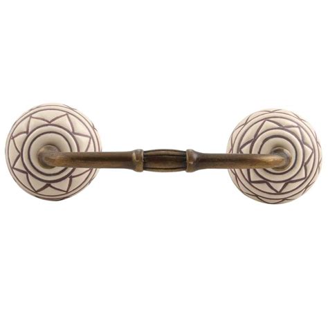 Indian-Shelf 1 Pack Ceramic Door Handles for Cabinets and Drawers Cream ...