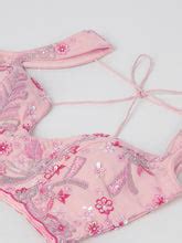 Shimmering Pink Georgette Lehenga Choli Set with Sequins &am