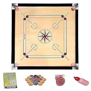 Buy WZ Stats Carrom Board for Kids Free Wooden Coins and Powder Serious ...