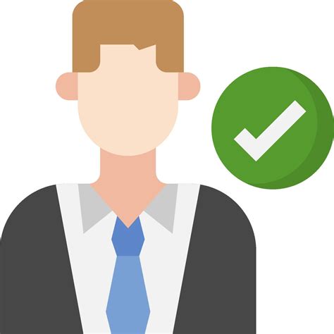 A man in a suit and tie is holding a green tick 50709234 Vector Art at ...