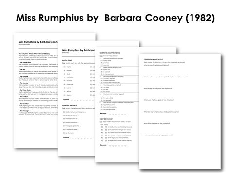 Miss Rumphius by Barbara Cooney (1982) | Made By Teachers