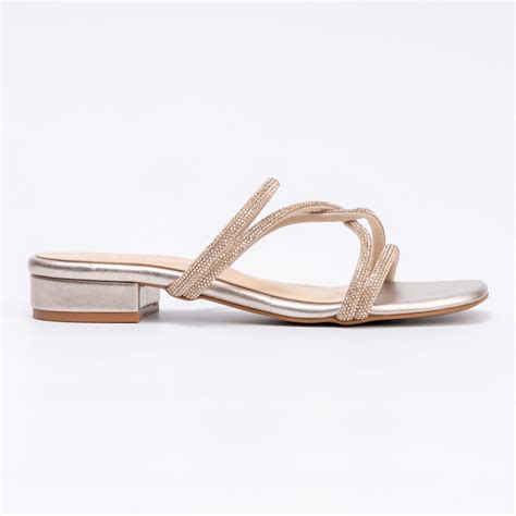 Do You Fancy? - Rhinestone Golden Flats – Forever Shoe Bazar