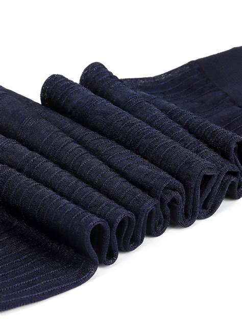 Deago 4 Pairs Mens Ultra Thin Dress Socks Silk Sheer Business Socks ...