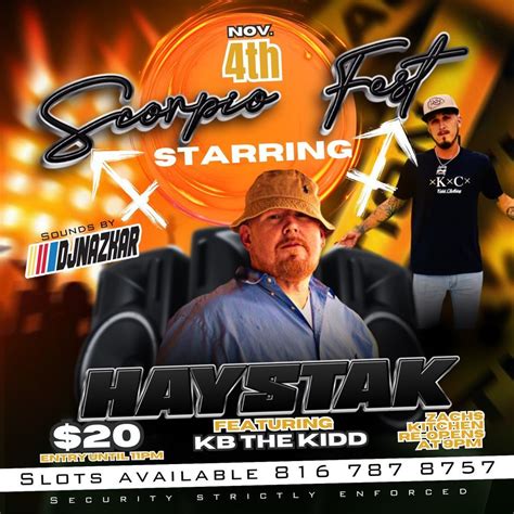 SCORPIO-FEST STARRING HAYSTAK W/SP GUEST KB THE KIDD, Klymax Restaurant ...