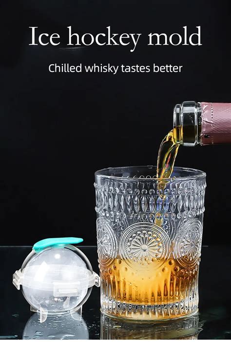 Sphere Ice Trays Mold Whiskey Round Big Ball Maker For Cocktail And ...
