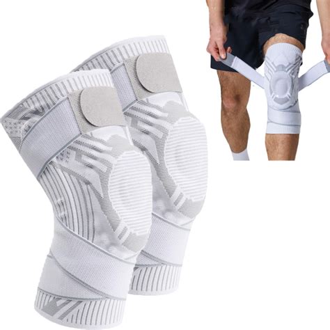 LANFENG Knee Braces for Knee Pain, Compression Knee Sleeves with Patella Gel Pad, Knee Support ...