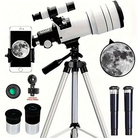 Telescope, 70mm Aperture 300mm Portable Refractor Telescopes For ...