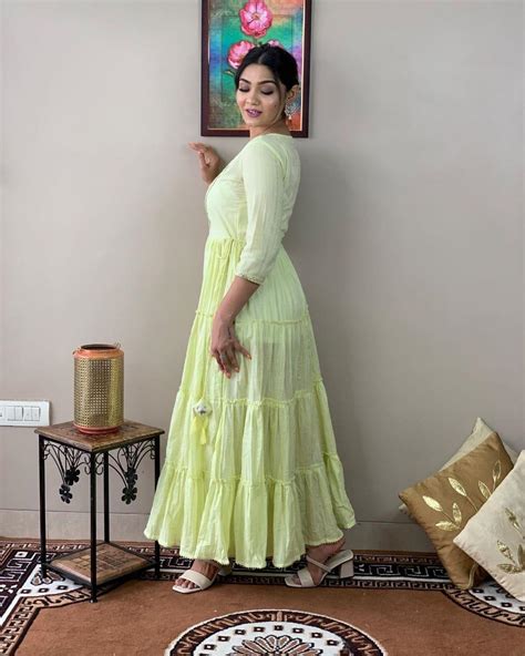 Stylish Embroidered Cotton Lurex Anarkali Gown – Style Jaipur