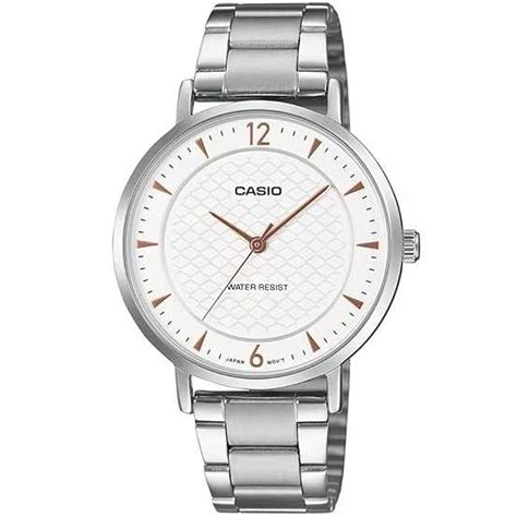 Grab this Casio LTP-VT04D-7ADF Enticer A2431 Analog White Dial Women ...