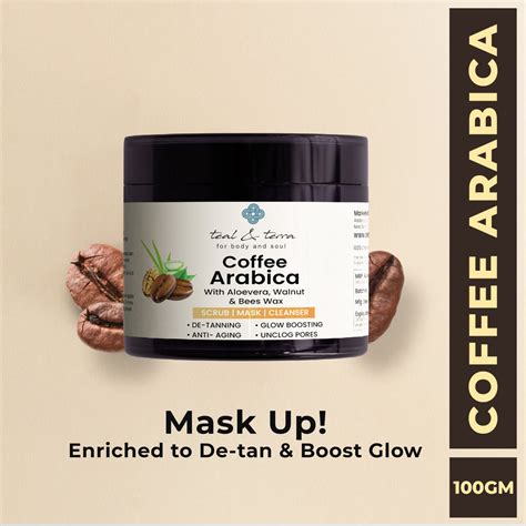 Teal and Terra Coffee Arabica Scrub Mask for Face & Body (3 in 1)