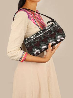Buy The House Of Ganges Women's Emily Handloom Shoulder Bag- Cactus (M ...